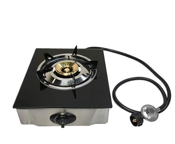 single burner gas stove glass top